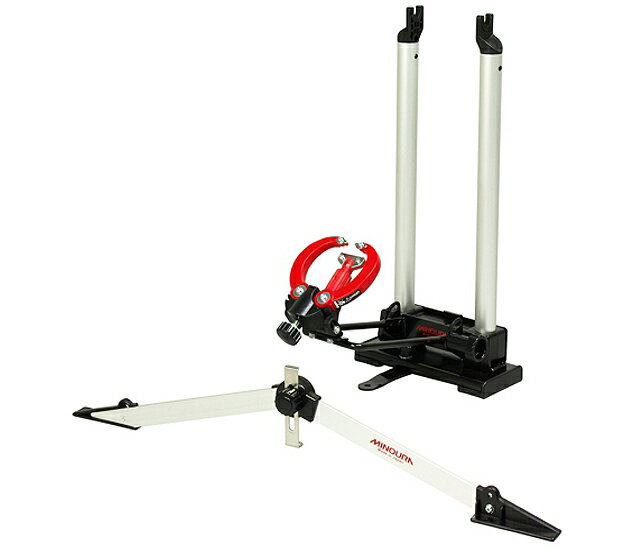 【4944924430696】【MINOURA(ミノウラ)】 自転車振れ取り FT-1 w/FCG-310　リム振れ取り台セット ブラック/シルバー 振れ取りセット 台、センターゲージのセット 対応ホイール径 ： 29インチまで （下限はなし） 【自転車リム振れ取り台センターゲージセット 基本セットのサムネイル