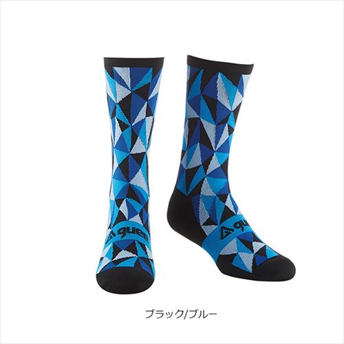 【GUEE(グイー)】 【4716112723589】 89492000 【ポスト投函便発送】GU GEO Socks Sサイズ(24.5-26.0cm) ブラック/ブルー / S