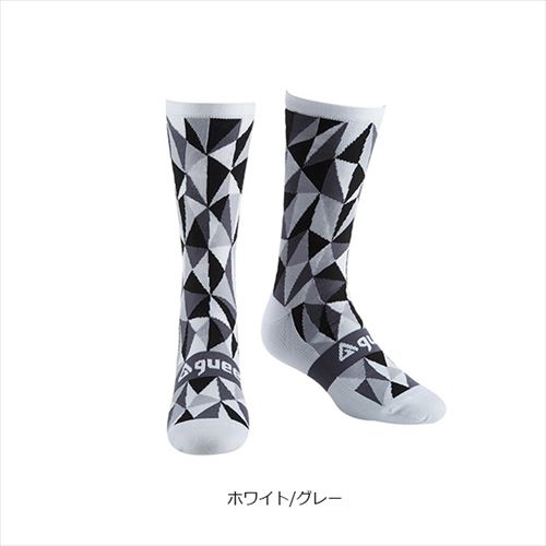 【GUEE(グイー)】 【4716112723633】 89497000 【ポスト投函便発送】GU GEO Socks Sサイズ(24.5-26.0cm)　ホワイト/グレー / S