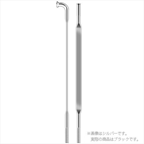 【asahi(アサヒ) 】 【4571310013869】 65499000 【ネコポス】あさひ PSRAERO1423エアロスポークステンレス1SET/4本入冷間鍛造高剛性スポーク ブラック / 260mm