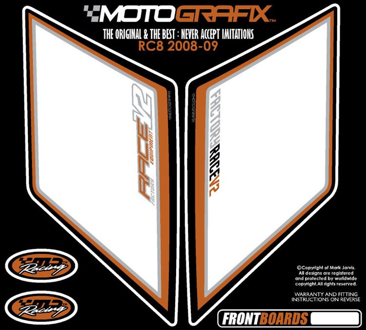 【モトグラフィックス】 【4580041205733】 MT-NKTM01U2 ボディパッド FRONT KTM RC8 08-09