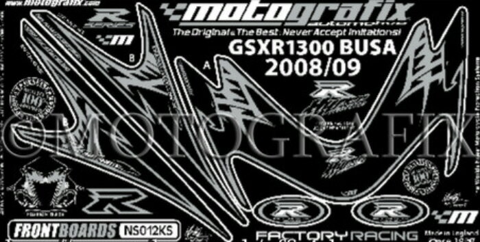 【モトグラフィックス】 【4580041206143】 MT-NS012KS ボディパッド FRONT GSX1300R隼 08-12