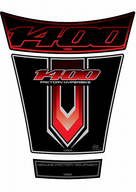【定形外郵便】【モトグラフィックス】 【4580041218924】 MT-TS022KR タンクパッド BLK／RED GSX1400