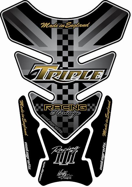 【定形外郵便】【モトグラフィックス】 【4580041219587】 MT-TT013KS タンクパッド BLK TRIUMPH QUADPAD