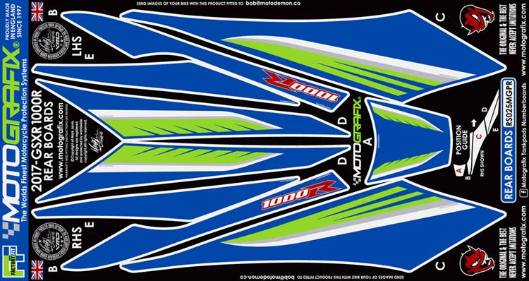【モトグラフィックス】 【4580041224284】 MT-RS025MGPR ボディーパッド REAR （MGPR） GSX-R1000／R 17-18