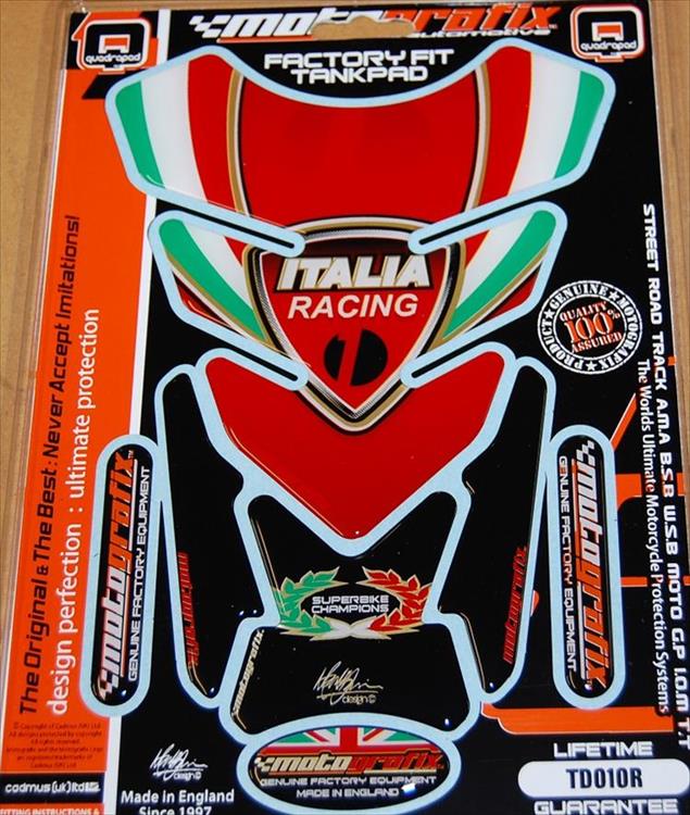 【定形外郵便】【モトグラフィックス】 【4580041229869】 MT-TD010RS1 タンクパッド RED／BLK DUCATI
