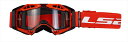 【LS2(エルエスツー)】 【4562343603226】 7201001032 LS2 AURA GOGGLE BLACK RED / CLEAR LENS -
