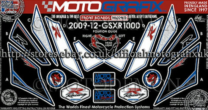 【モトグラフィックス】 【4580041206358】 MT-NS021KB ボディパッド FRONT GSX-R1000 L2（12-