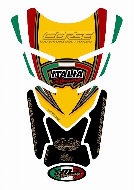 【定形外郵便】【モトグラフィックス】 【4580041214148】 MT-TD010Y タンクパッド YEL DUCATI QUADPAD