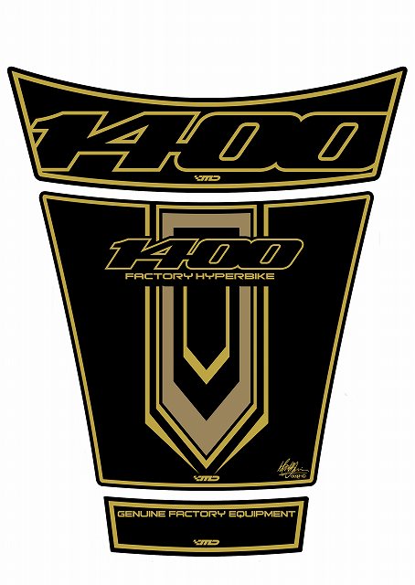 【定形外郵便】【モトグラフィックス】 【4580041218900】 MT-TS022KA タンクパッド YEL／BLK GSX1400