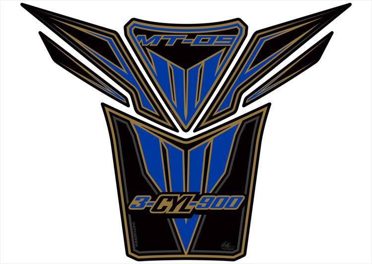 【定形外郵便】【モトグラフィックス】 【4580041221641】 MT-TY022KBA タンクパッド BLK／BLU／GLD MT..