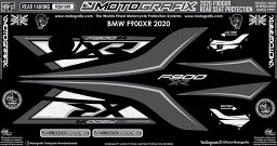 【モトグラフィックス】 【4580041242912】 MT-RB018W ボディパッド REAR BMW F900XR 20-