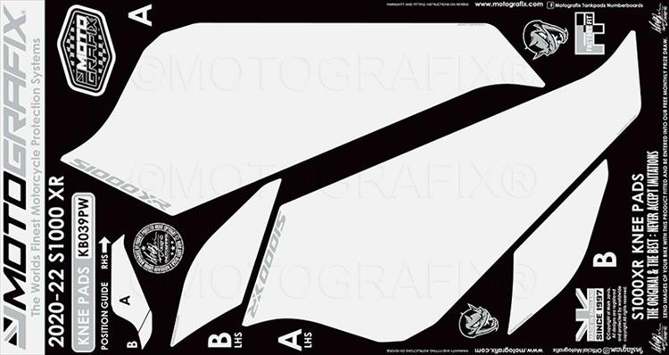 【モトグラフィックス】 【4580041247627】 MT-KB039PW ボディパッド KNEE BMW S1000XR 20-22