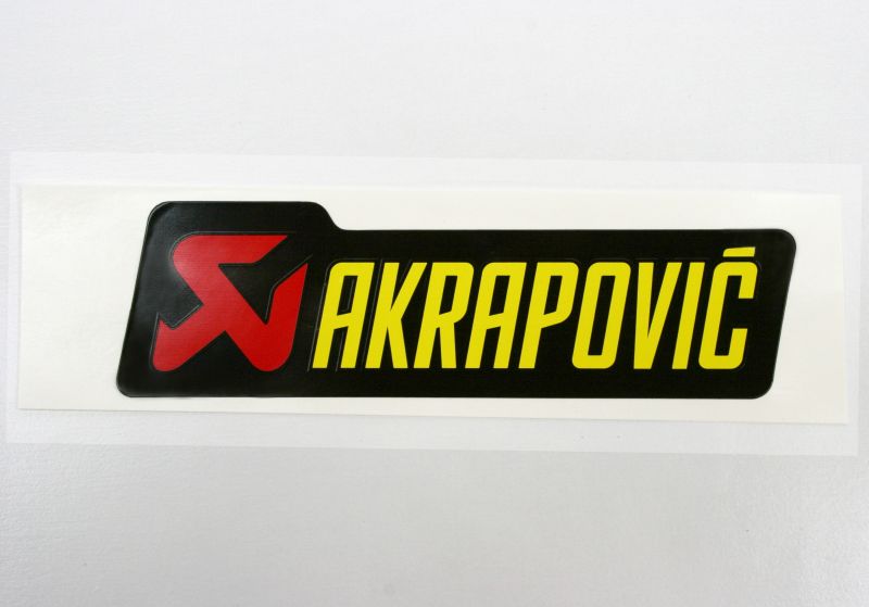 【ポスト投函便発送】【4538792850337】【送料無料】【AKRAPOVIC(アクラポビッチ)】 AKRAPOVIC アルミ耐熱ステッカー 横 (29mmx100mm) ドレスアップパーツ