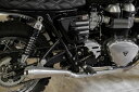 モートーン 【4550255838577】 MTE174 スリップオンマフラー SATURN V ステンレス/アルミ ブラッシュ Bonneville T100 (02-15)(2)