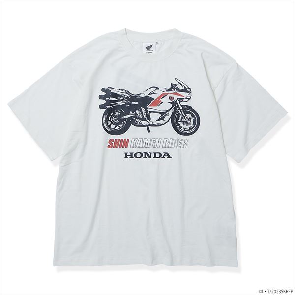 Honda(ホンダ) Honda ×『シン・仮面ライダー』コラボレーションアパレル Tシャツ サイクロン号柄 ホワイト XLサイズ 0SS-EU2689530