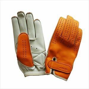 JRP 【4562357066338】 BPS レザーメッシュグローブ OR/アイボリー M