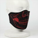 定形外 RIDEZ ライズ 【4527625099425】 NEO FACEMASK RFM03 X/SKULL RD ハーフフェイスマスク スカル レッド(2)