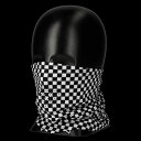 定形外 RIDEZ　ライズ 【4527625109056】 PIPES NECK WARMER BLACK/WHITE CHECK PNW-06　ネックウォーマー　ブラック　ブラック/ホワイト　チェック