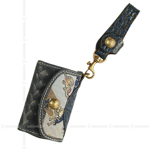 【4524486062827】【送料無料】【DEGNER（デグナー）】 花山キーケース/KAZAN KEY CASE（ネイビー） [K-38K-百鬼夜行-NV][WEB正規代理店] 【花山キーケース】