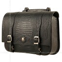 【4524486061882】【送料無料】【DEGNER(デグナー)】 クロコダイル柄レザーサドルバッグ/LEATHER SADDLEBAG(ブラック) [SB...