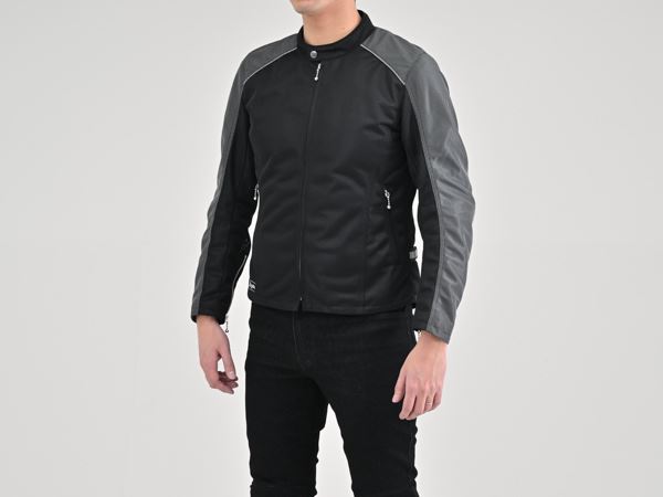 DAYTONA(デイトナ) 【4909449610282】 37091 DJ-003 メッシュシングルライダース グレー Mサイズ(2)