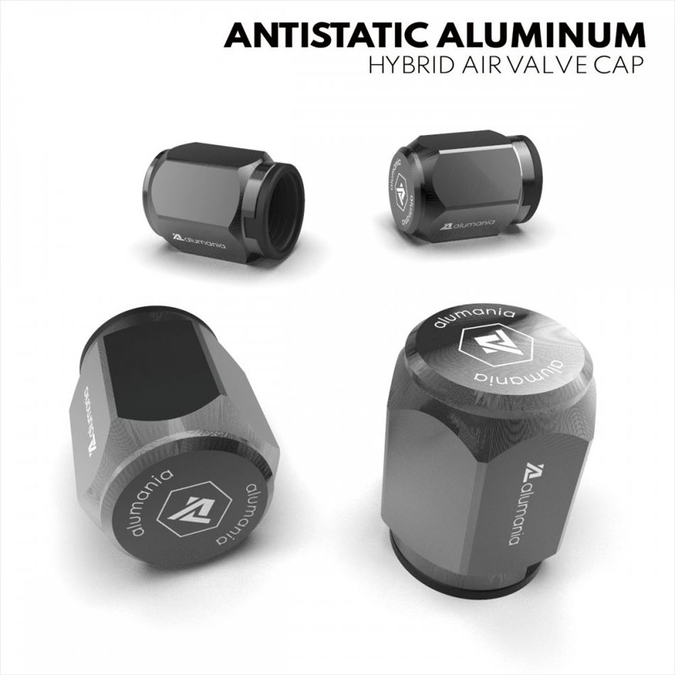 定形外 【4562332429202】 アルマニア エアバルブキャップ HYB-TYPE ブラック アルマニア