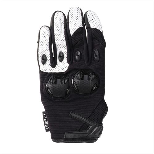 RIDEZ　ライズ 【4527625116061】 RIDEZ CANASTA MESH GLOVES BK/WH M RLG54　バイク用グローブ　メッシュ　ブラック/ホワイト　Mサイズ