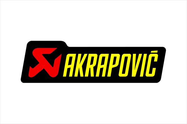 定形外 アクラポビッチ AKRAPOVIC  P-HST2AL タイネツサイレンサー ステッカー 150X44mm NEWロゴ／アルミ