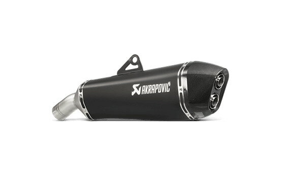 受注発注品 AKRAPOVIC 【4538792838236】 e4仕様 SLIP ON LINE チタン ブラック BMW F800GT 13-19/F800R 09-19