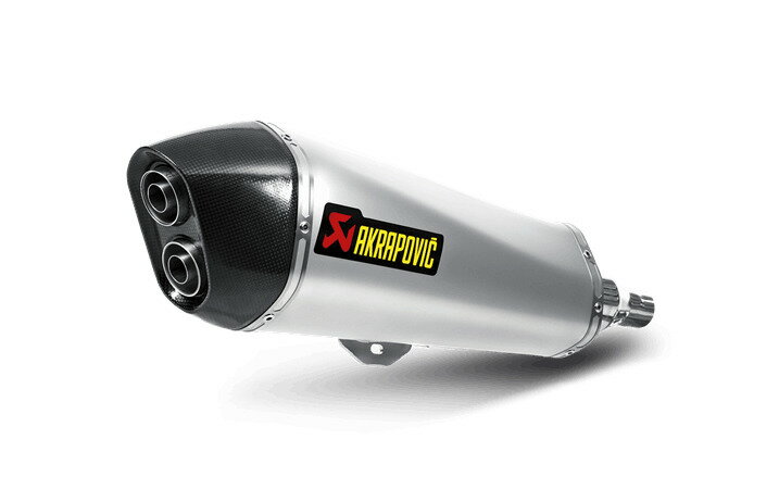 受注発注品 AKRAPOVIC 【4538792762005】 e1仕様 SLIP ON LINE ステンレス PIAGGIO/PEUGEOT/GILERA 07-16