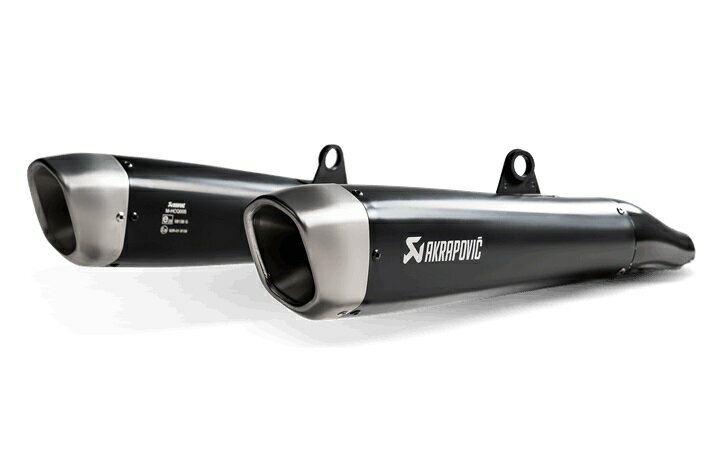 受注発注品 AKRAPOVIC 【4538792893594】 SLIP ON LINE チタン ブラック TRIUMPH STREET TWIN 16-20