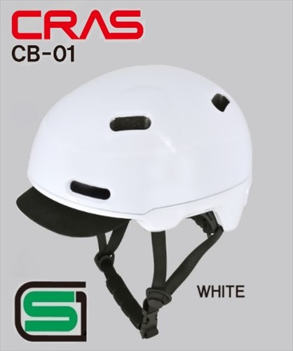 LEAD リード工業 【4952652160006】 CB-01 CRAS CB-01　自転車用ヘルメット　ホワイト M　大人　54-58cm