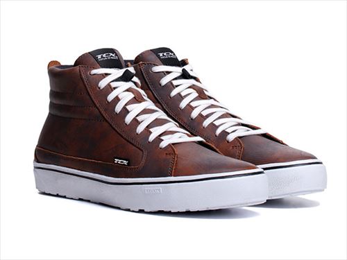 DAYTONA(デイトナ) 【4909449604663】 34370 TCX(ティーシーエックス) バイク用 ライディング シューズ 本革(フルグレイン牛革) 防水 CE規格 ストリート3 Waterproof ブラウン/ホワイト 26.5cm 34370