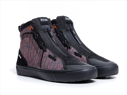 DAYTONA(デイトナ) 【4909449604779】 34393 TCX(ティーシーエックス) バイク用 ライディング シューズ メッシュ フロントジップ CE規格 IKASU Air ブラック/オレンジ/ブルー 25.5cm 34393