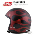 【4589975584143】 AVENGER HELMETS FLAMES RED ヘルメット DIN MARKET