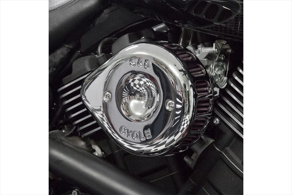 【4550255635282】 S＆S ステルス エアクリーナーキット ミニティアドロップ クローム ストリートロッド XG750A 17-20 エスアンドエスサイクル