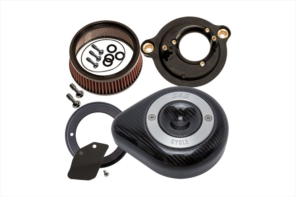 【4550255599287】 S＆S ステルス エアクリーナーキット カーボンティアドロップ ミルウォーキーエイト 17-23 エスアンドエスサイクル