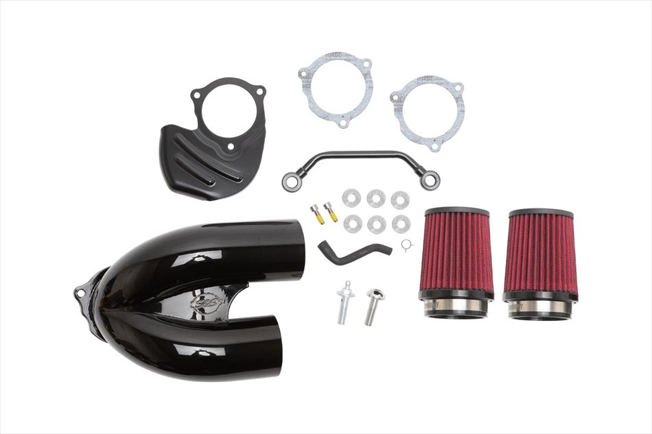 【4550255604325】 S＆S チューンドインダクション エアクリーナーキット ブラック ミルウォーキーエイト 17-23 エスアンドエスサイクル