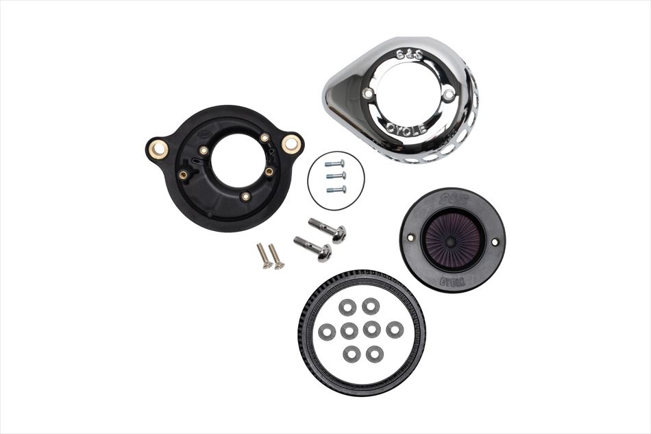 【4550255692049】 S＆S AirStinger エアスティンガーステルス エアクリーナーキット クローム ミルウォーキーエイト 17-23 エスアンドエスサイクル