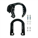 【4939168336002】 00068277 GR523HL ヘルメットロック大型ボタン式リング錠ブラケット付 ブラック 五輪(ゴリン)