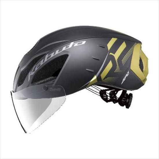 OGK Kabuto 【4966094613211】 AEROR2-G1 AERO-R2 G-1マットブラックゴールド L/XL(59-61cm)自転車 ヘ..