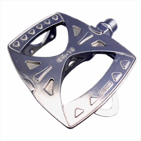 三ヶ島製作所 【4560369004041】 ペダル GR-10 シルバー 自転車ペダル サイクル 部品 パーツ スポーツ自転車