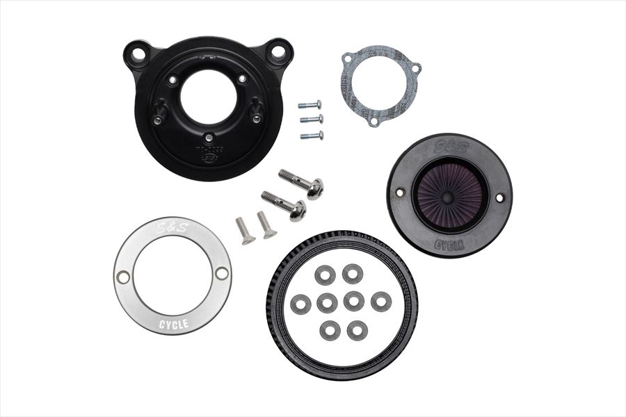 【4550255692025】 170-0715A S＆S AirStinger エアスティンガーステルス エアクリーナー アルミリング ナチュラルフィニッシュ ツインカム（電子スロットル） 08-17 エスアンドエスサイクル