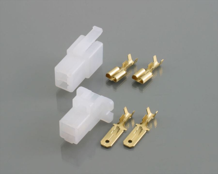 定形外 【4990852043118】 0900-755-02009 コネクターセット　250型2極　逆ロック（オス/メス）/1SET KITACO(キタコ)