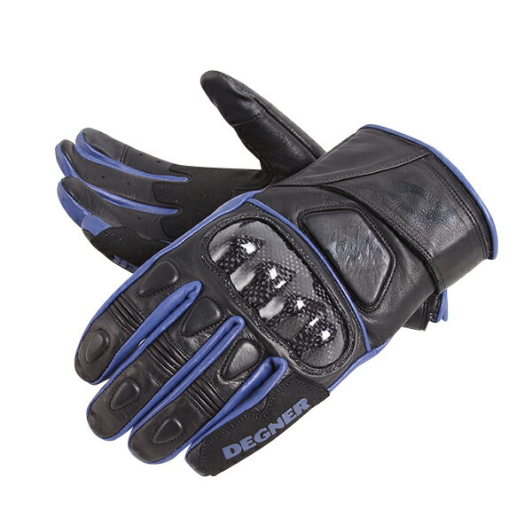 デグナー(DEGNER) TG-44 プロテクター付きレザーグローブ　ブルー