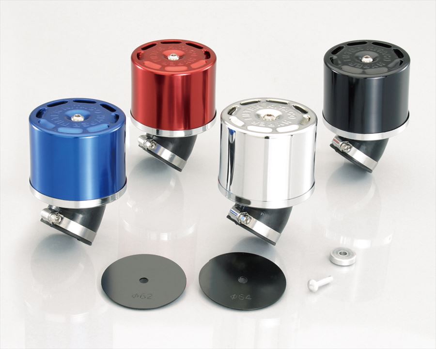 【4990852088232】 515-7000030 ハイパーフィルター（ワープ45°）φ35 レッドアルマイト KITACO(キタコ)