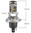 【4562480907621】 SLRPBH4045 バイク用LEDヘッドライト RIZING α Pro H4 Hi/Lo 4500K 【スフィアライト】
