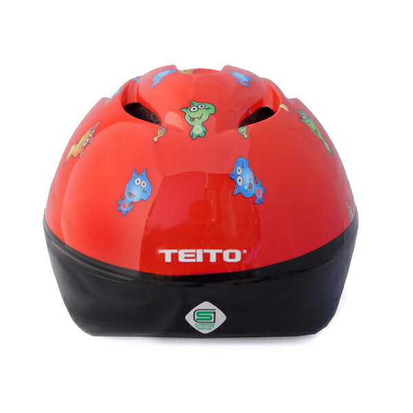 【あす楽】【TEITO】 子供用ヘルメット 自転車用ジュニアヘルメット YJ-226　レッドモンスター　Sサイズ（48-54cm）ソフトシェル 1歳〜5歳まで 女の子用 男の子用 幼稚園 保育園 チャイルドシート