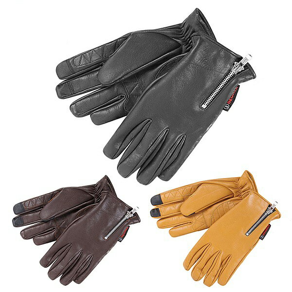 【デグナー(DEGNER)】 TG-47i スマホ対応 やぎ革ツーリンググローブ　ブラック・ブラウン・キャメル　S・M・L・XL